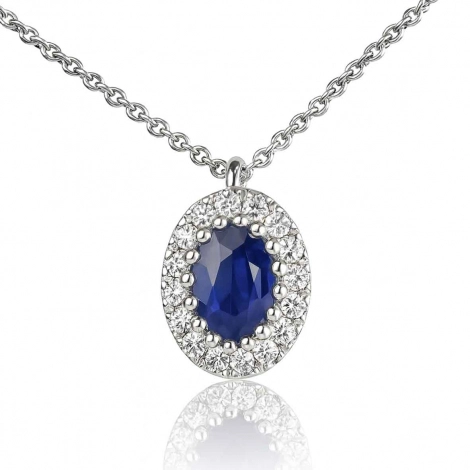 Collier saphir et diamants