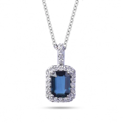 Collier saphir et diamants