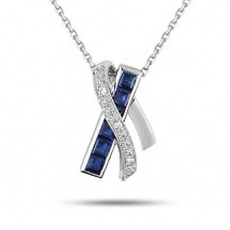 Collier Saphir et diamants