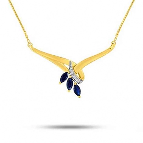 Collier Saphir et diamants