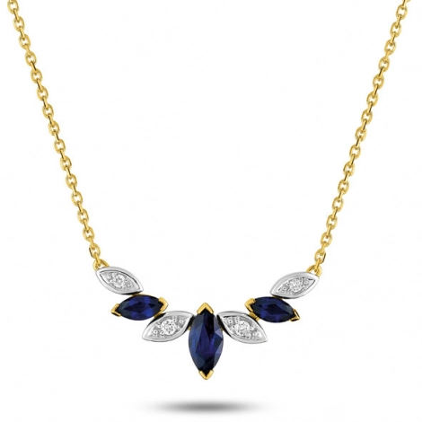 Collier Saphir et diamants