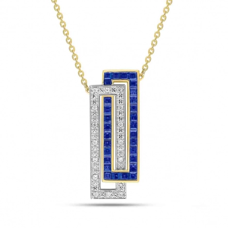 Collier Saphir et diamants