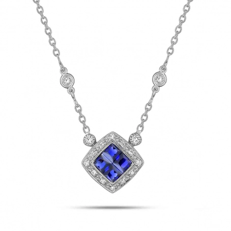 Collier Saphir et diamants