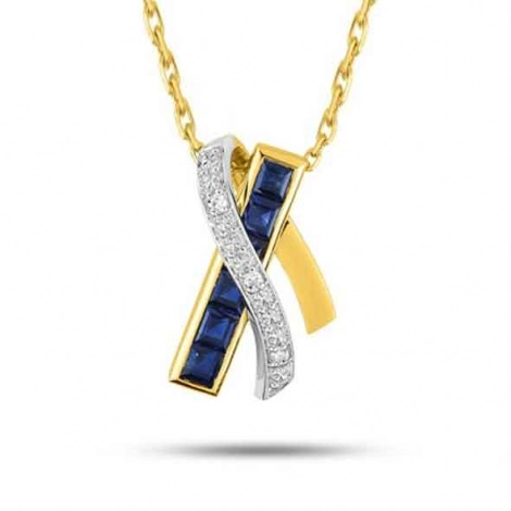 Collier Saphir et diamants