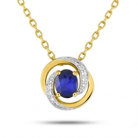 Collier Saphir et oxydes