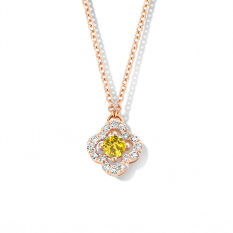 Collier Saphir Jaune et diamants One More
