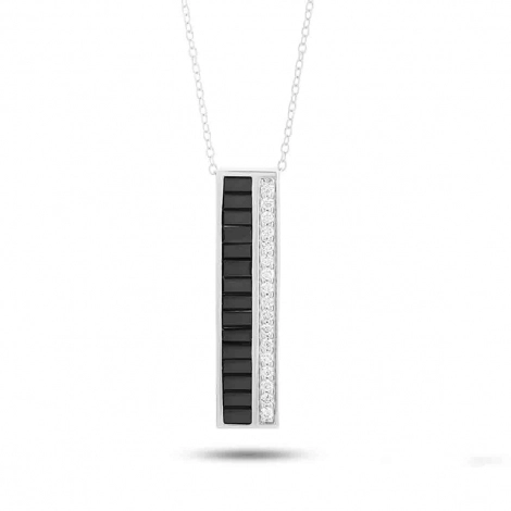 Collier Saphir Noir et diamants