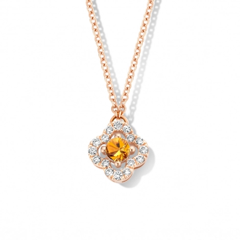 Collier Saphir Orange et diamants One More