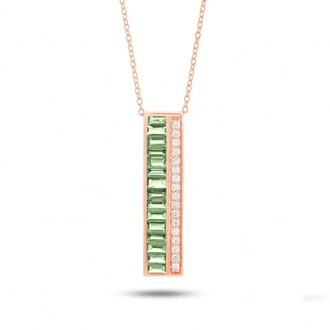 Collier Saphir Vert et diamants
