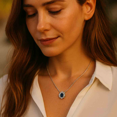 Collier Saphirs et diamants