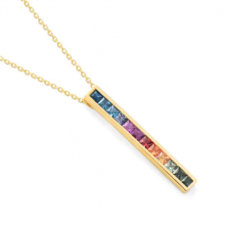 Collier Saphirs Rainbow