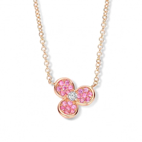 Collier Saphirs Roses et Diamants