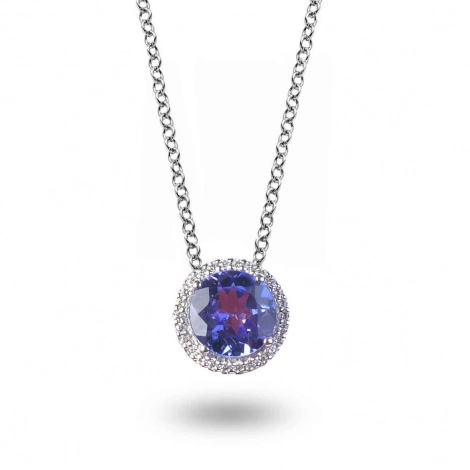 Collier Tanzanite et diamants
