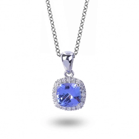 Collier Tanzanite et diamants