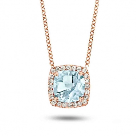 Collier Topaze Sky Blue et diamants One More