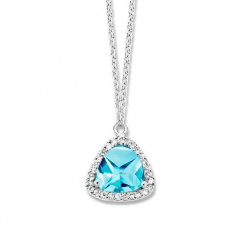 Collier topaze Swiss Blue et diamants- One More