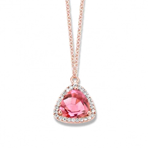 Collier tourmaline rose et diamants - One More