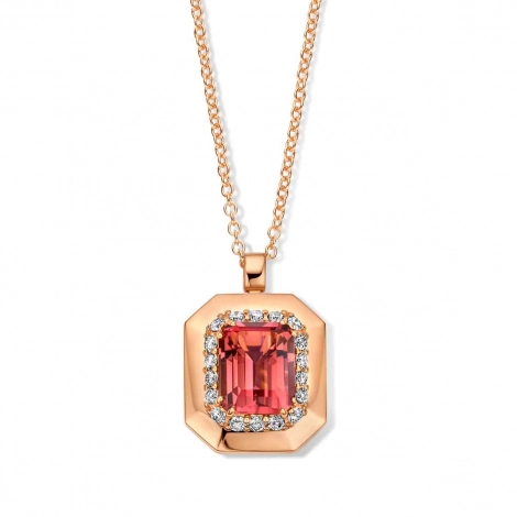 CollierTourmaline rose et diamants