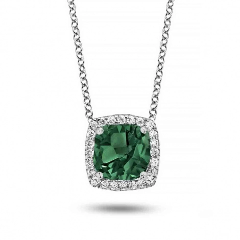 Collier tourmaline verte et diamants One More