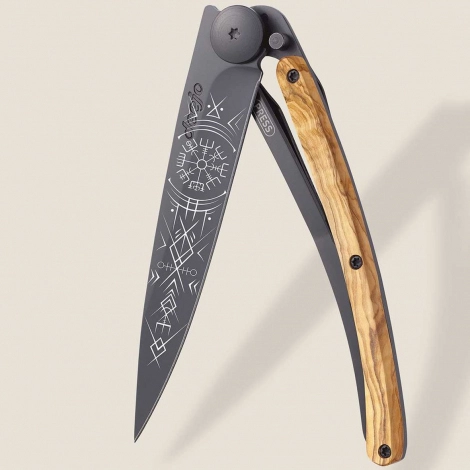 Couteau de Poche Deejo Olivier / Viking Vegvisir
