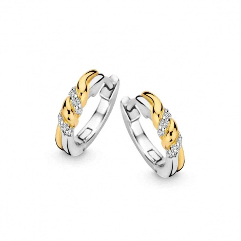 Creoles en argent bicolore + OZ Naiomy