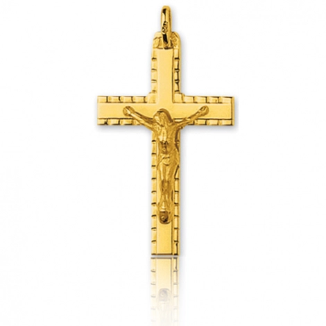 Croix Christ crucifi bords cisel