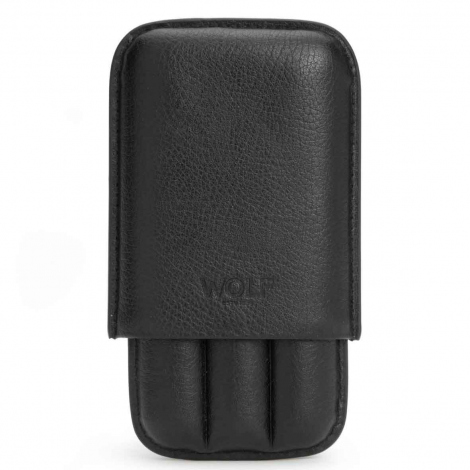 Etui  Cigares Wolf 1834 - Blake 3 Pcs Cigar Case - Noir et Gris