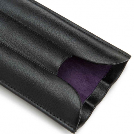 Etui  Cigares Wolf 1834 - Blake 3 Pcs Cigar Case - Noir et Violet