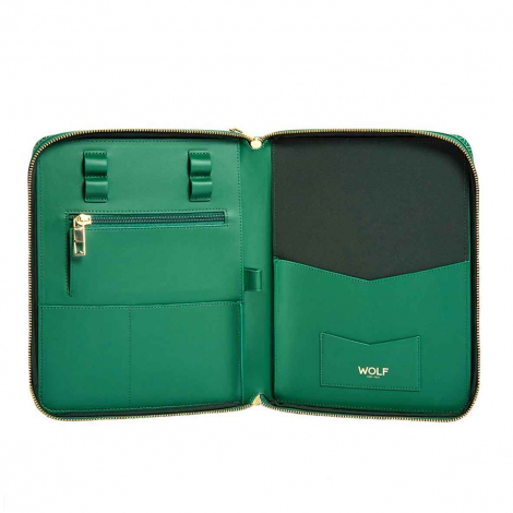 Etui de rangement iPad Wolf 1834 - Signature - Vert