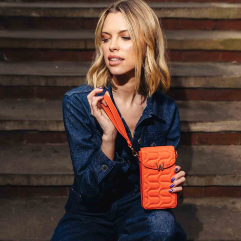 Etui pour tlphone Wolf 1834 - Mimi Swirl - Orange