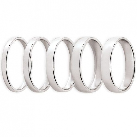 Fidelis en platine large de 4 mm 