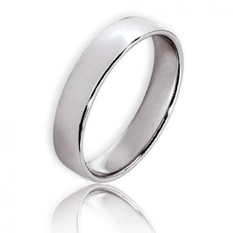 Fidelis en platine large de 4 mm 