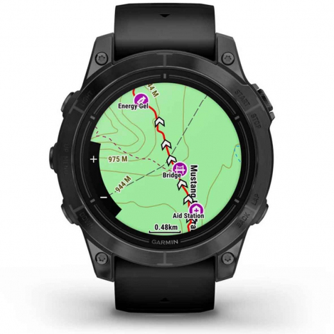 Garmin epix Pro Gen 2 - 47 mm - Acier - Gray avec bracelet noir