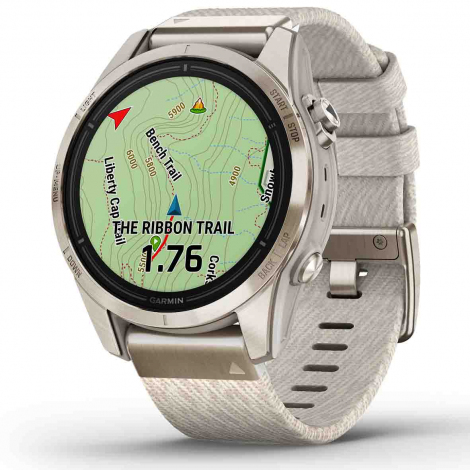 Garmin Epix Pro (Gen 2) - Sapphire Edition - 42 mm -  Titane - Light Gold - bracelet beige + bracelet sable 