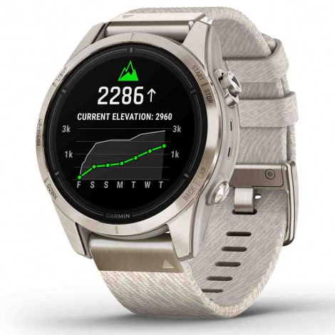 Garmin Epix Pro (Gen 2) - Sapphire Edition - 42 mm -  Titane - Light Gold - bracelet beige + bracelet sable 