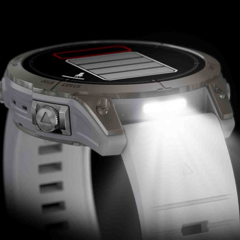 Garmin epix Pro Gen 2 Sapphire Edition - 47 mm -Titane - Carbon Gray DLC - bracelet Cuir noir + bracelet silicone noir 