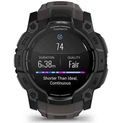 Garmin Instinct 3  AMOLED 45 mm - Noir - bracelet noir