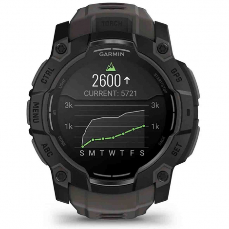 Garmin Instinct 3  AMOLED 45 mm - Noir - bracelet noir