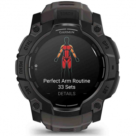 Garmin Instinct 3  AMOLED 45 mm - Noir - bracelet noir
