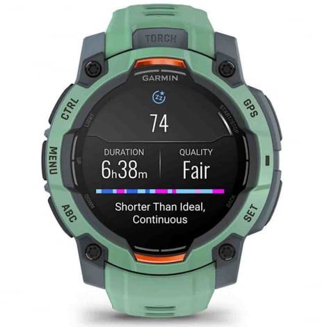 Garmin Instinct 3  AMOLED 45 mm - Vert d'eau - bracelet vert d'eau