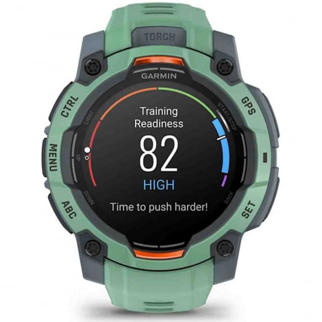 Garmin Instinct 3  AMOLED 45 mm - Vert d'eau - bracelet vert d'eau