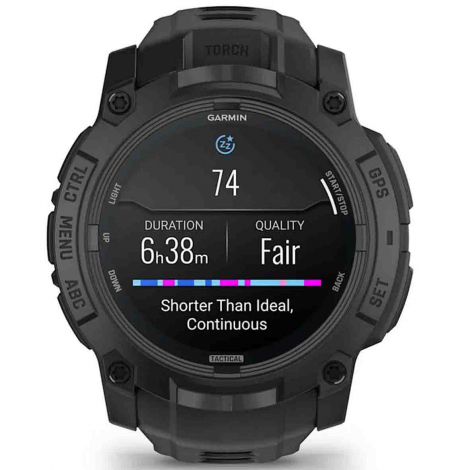Garmin Instinct 3  - AMOLED - Tactical Edition Noire -bracelet noir