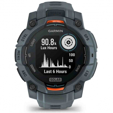 Garmin Instinct 3 - Solar - Bleu crpuscule - bracelet bleu