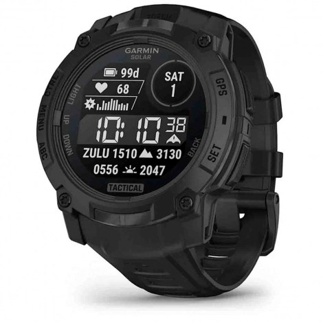 Garmin Instinct 3  - Solar - Tactical Edition  Noire - bracelet noir