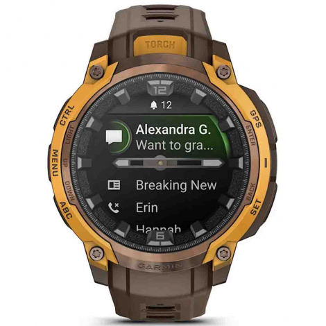Garmin Instinct Crossover Amoled - Bronze/orange pastel