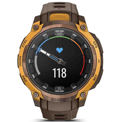 Garmin Instinct Crossover Amoled - Bronze/orange pastel