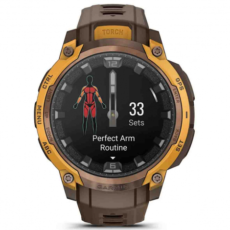 Garmin Instinct Crossover Amoled - Bronze/orange pastel