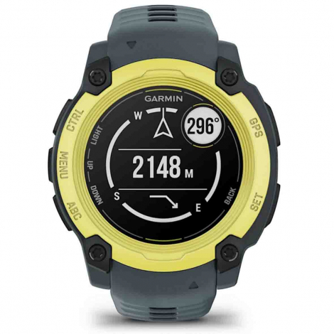 Garmin Instinct E - Citron vert - bracelet bleu