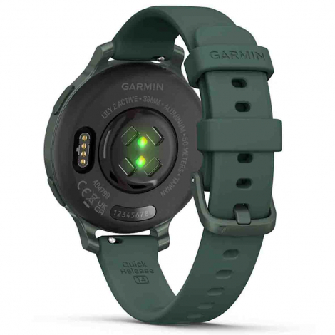 Garmin Lily 2 Active Jasper Green - bracelet en silicone vert sapin