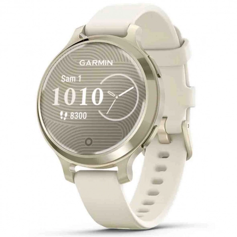 Garmin Lily 2 Active  Lunar Gold - bracelet en silicone blanc